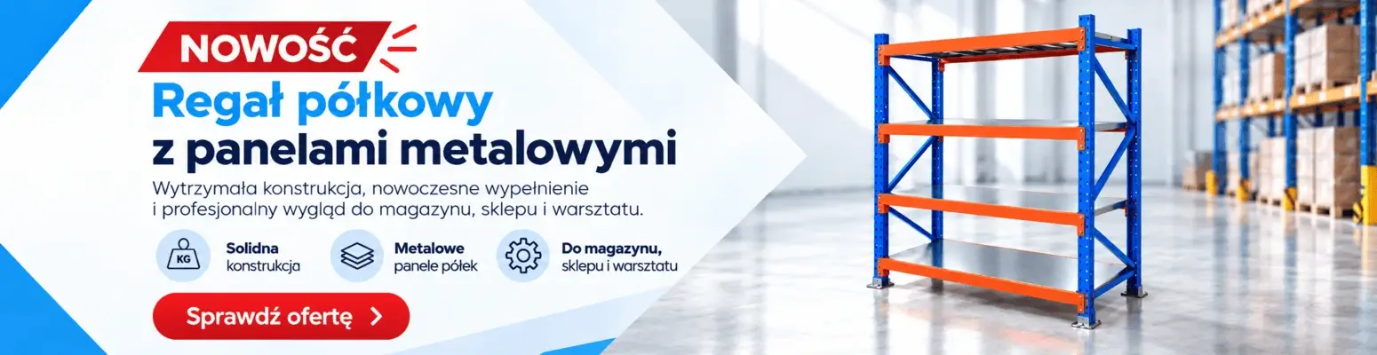 Regały półkowe panel metalowy
