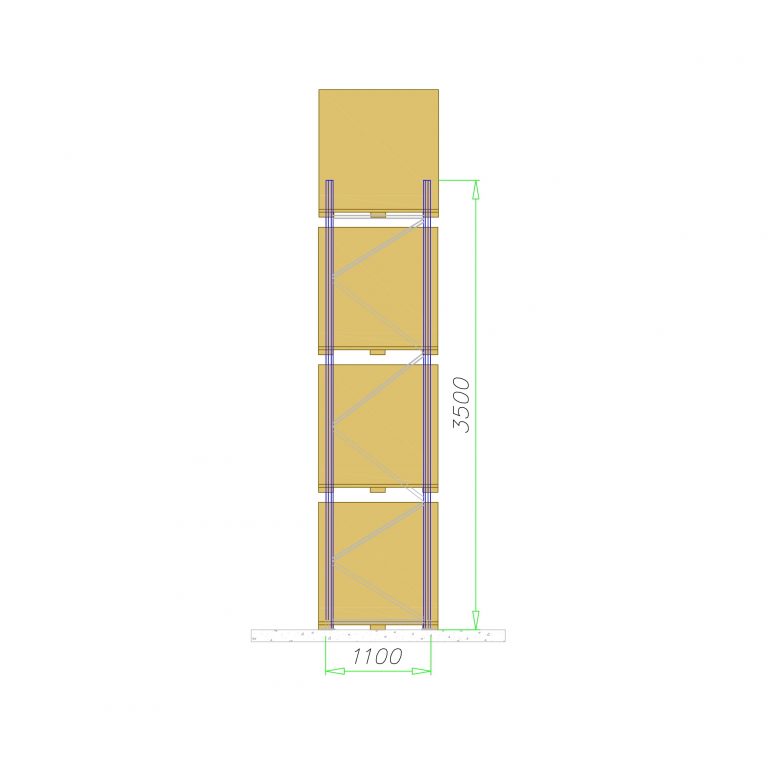 Palettenregalseite 350 cm