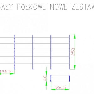 Regał półkowy systemowy 20 półek pomorskie