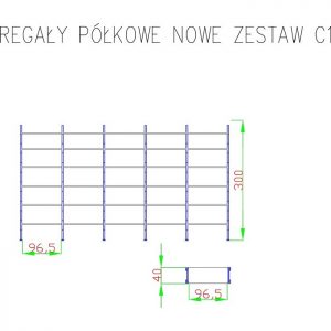 Regały magazynowe 30 półkowe C1
