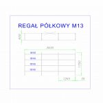 policový regál m13 1750mm 100kg