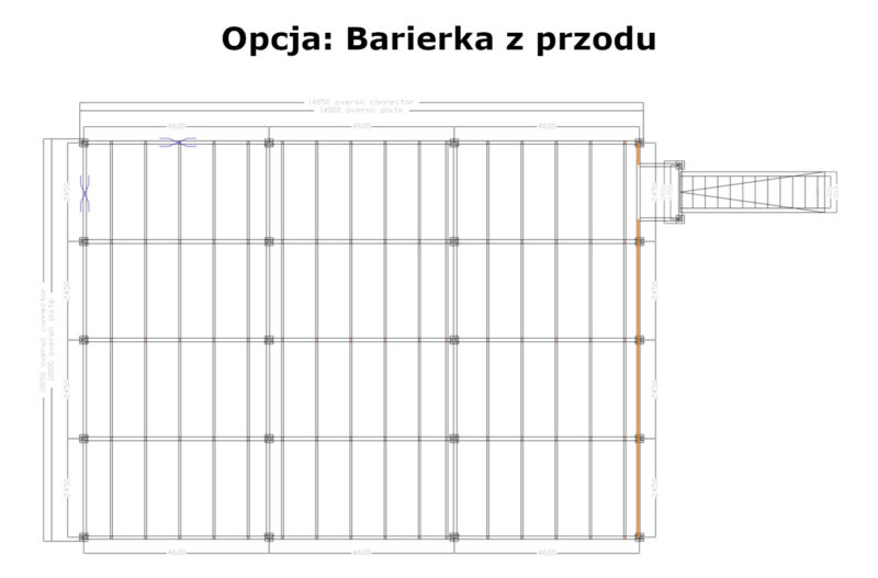 P3 z barierką z przodu rysunek