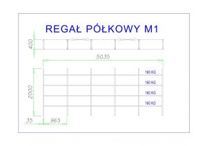 regał półkowy m1