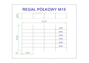 regał półkowy m15