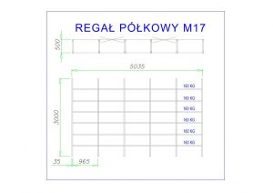 regał półkowy m17