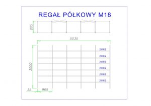 regał półkowy m18