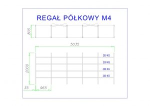 regał półkowy m4