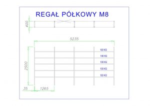 regał półkowy m8