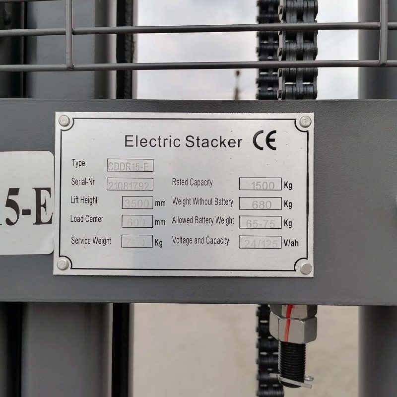 Elektryczny wózek podnośnikowy CDDR15R-E - Зображення 9