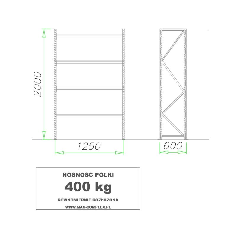 regał mrt 13 2000mm płyta wiórowa