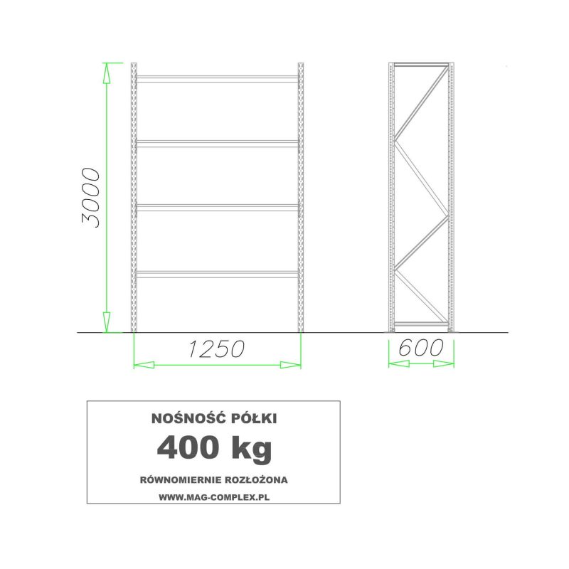 regał mrt 21 3000mm płyta wiórowa