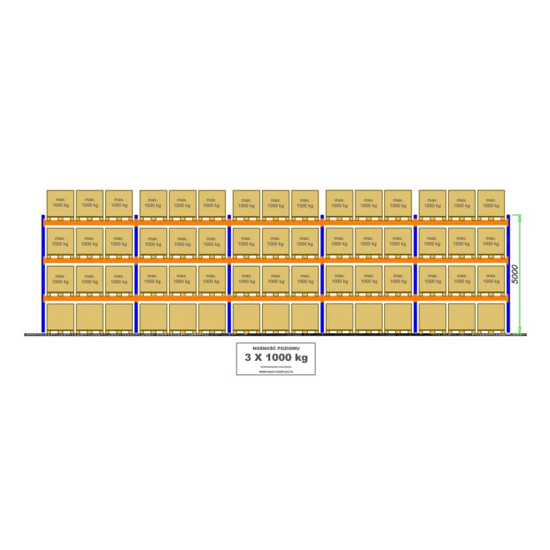 палетний стелаж b155 5000мм