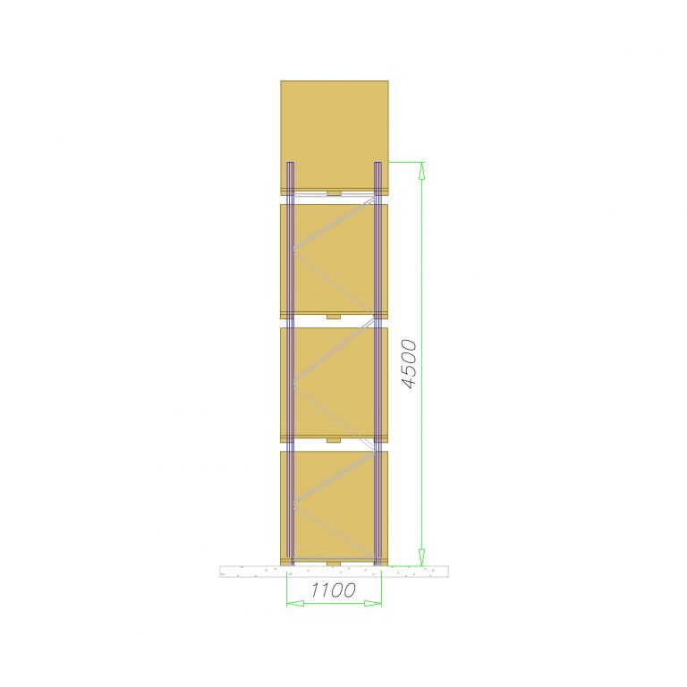 Palettenregalseite 450cm