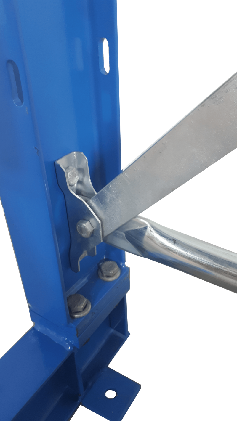 cantilever shelf connection, side view