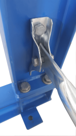 cantilever rack, connection, detailed view