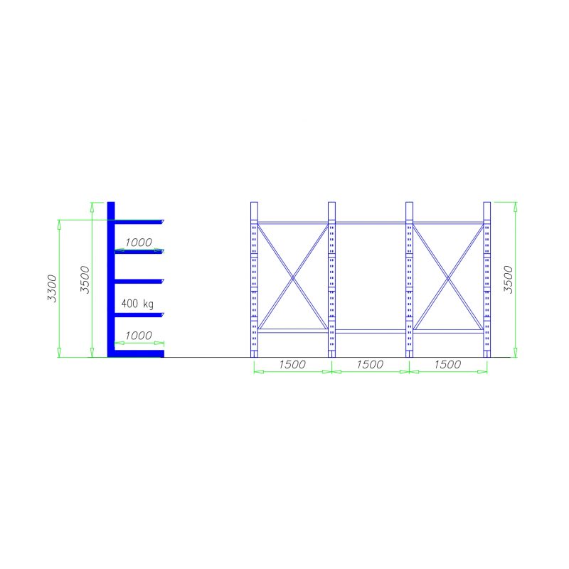 cantilever shelf wr6 dimensions