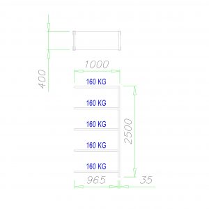 add-on shelf with metal shelves m22