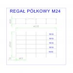 polica s kovovými policami m24