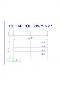 polica s kovovými policami m27