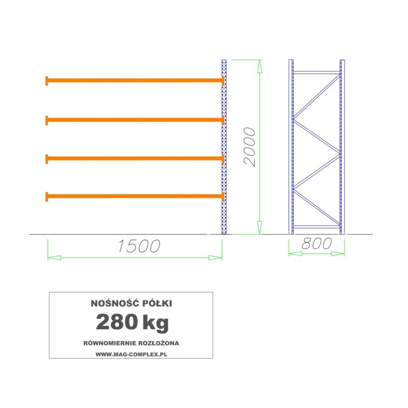 Rysunek techniczny kolumna dostawna MRTK-21