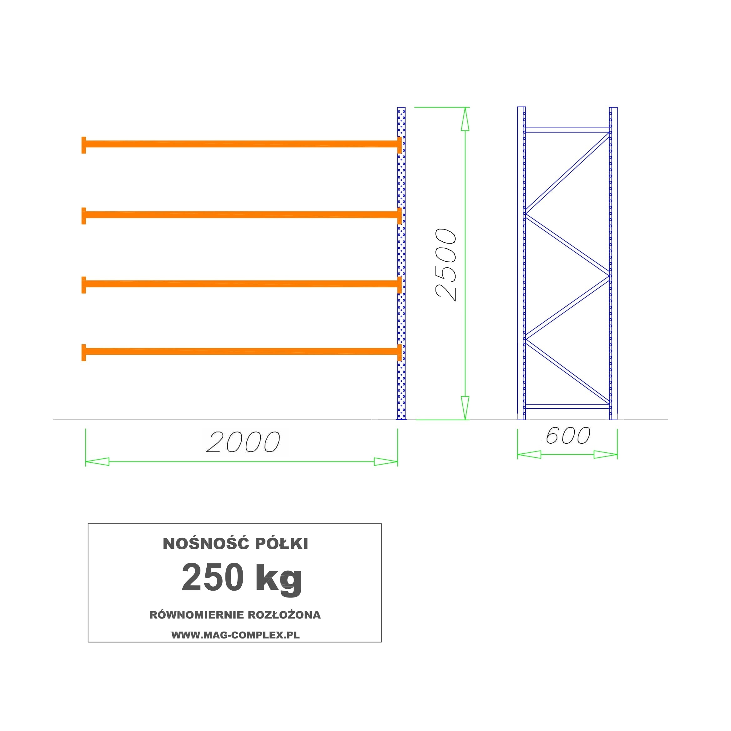 Rysunek techniczny kolumna dostawna MRTK-10