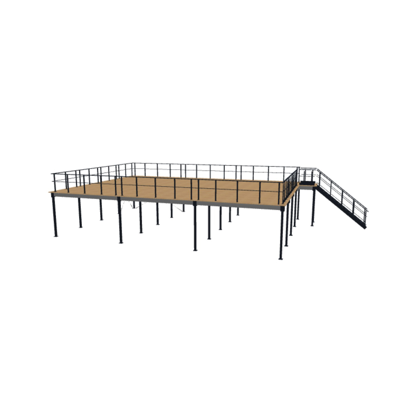antresola do magazynu p3 140m2 bok