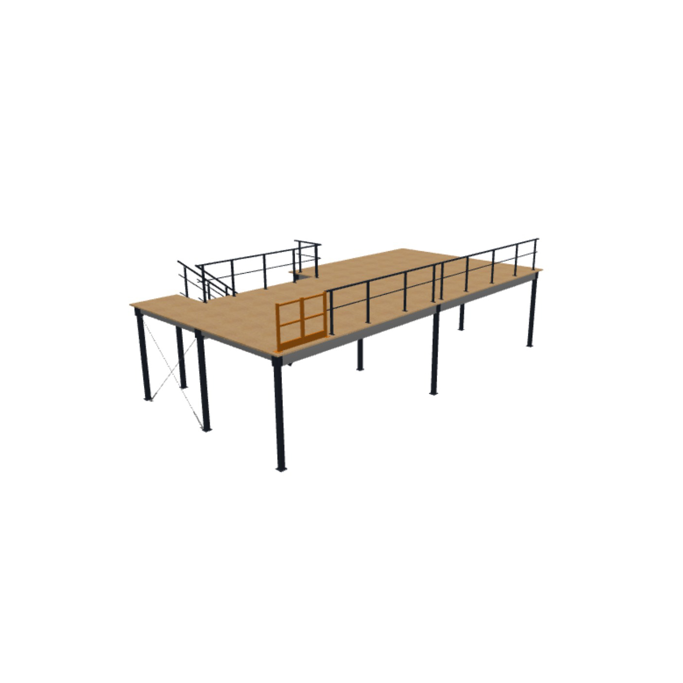 antresola magazynowa p9 75m2 bok