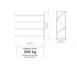 Kolumna dostawna regału MRT-28D wymiary