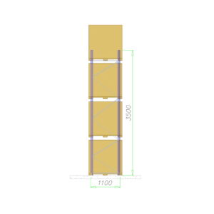 regał palety bok 350 cm
