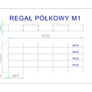 regał półkowy m1