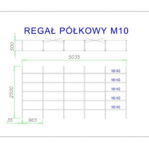 regał półkowy m10