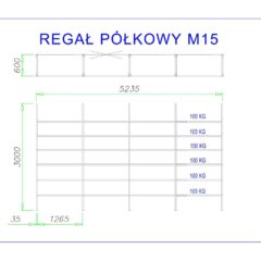 regał półkowy m15