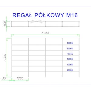 regał półkowy m16