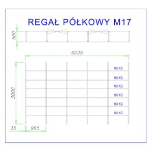 regał półkowy m17