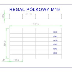 regał półkowy m19