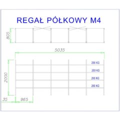 regał półkowy m4