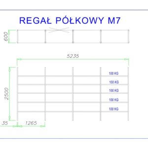 regał półkowy m7