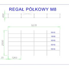 regał półkowy m8