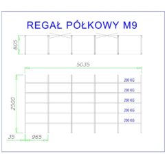 regał półkowy m9