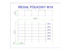 Regał półkowy metalowy M18 wymiary